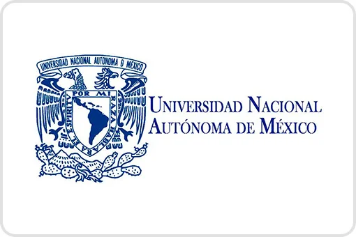 Logo of the Universidad Nacional Autónoma de México representing the academic training of dentists in Coyoacán, near me.